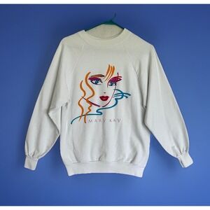 VTG 80s Mary Kay Sweatshirt Pullover Graphic Sweatshirt Cosmetic Promo Gift Sz M